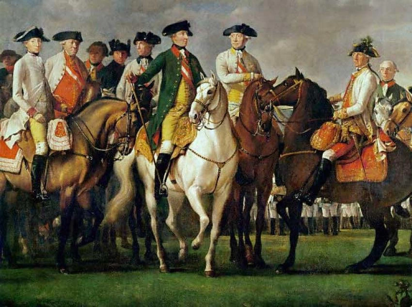L'imperatore Giuseppe II con l'arciduca Francesco e i generali nel campo vicino a Minkendorf - Heeresgeschichtliches Museum, Vienna, dettaglio